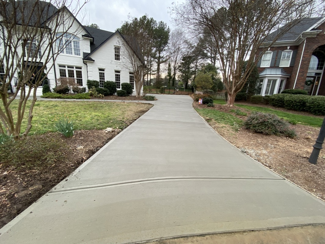 Concrete driveway