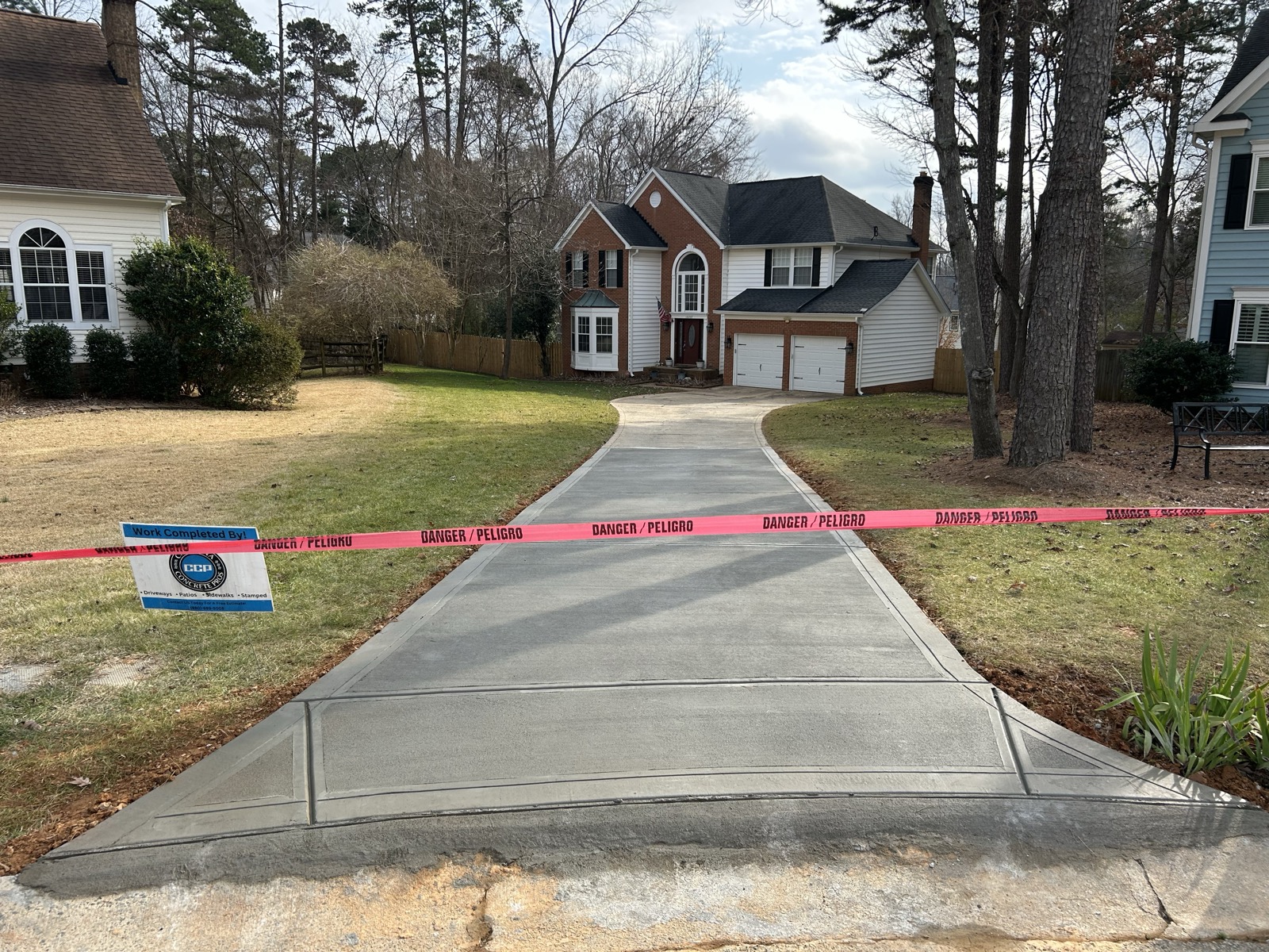 Beautiful driveway by Carolina Concrete Pros
